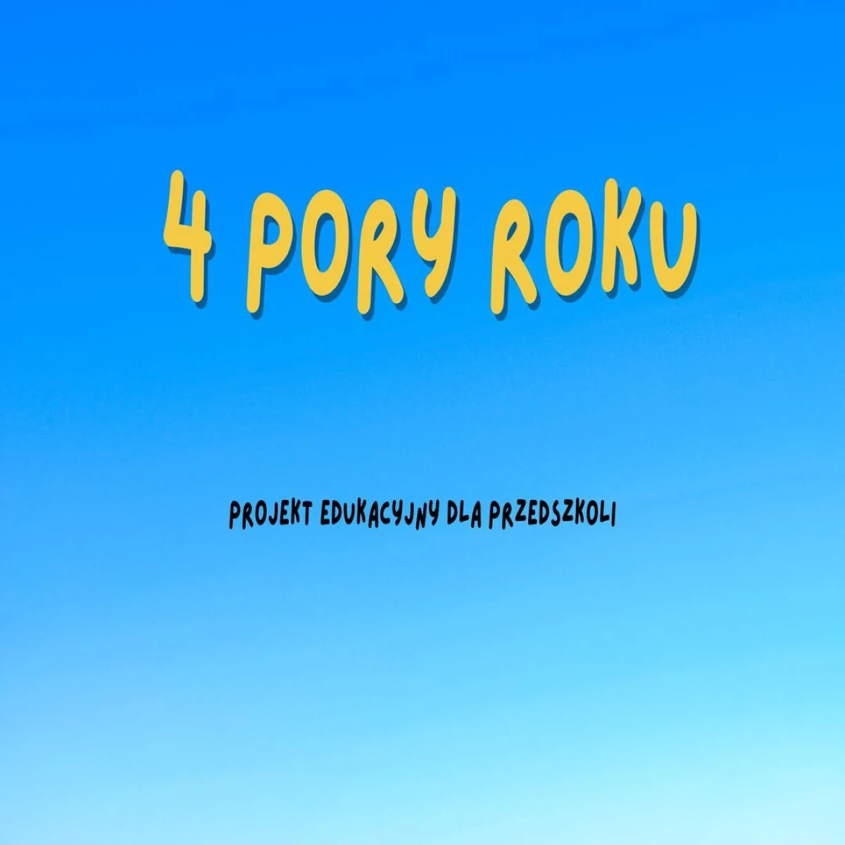Zima, w ramach projektu edukacyjnego 4 pory roku