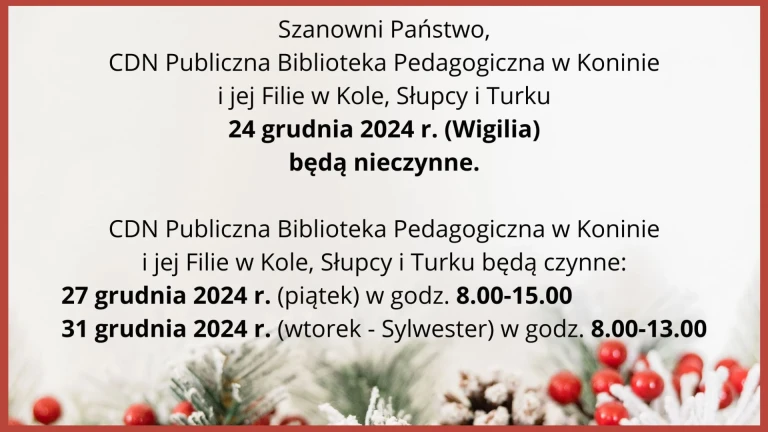 Informacja dla Czytelników