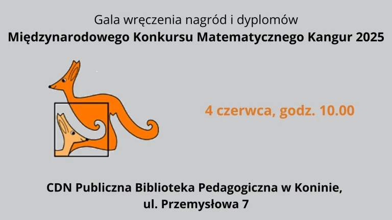 Międzynarodowy Konkurs Matematyczny Kangur - uroczystość wręczenia nagród